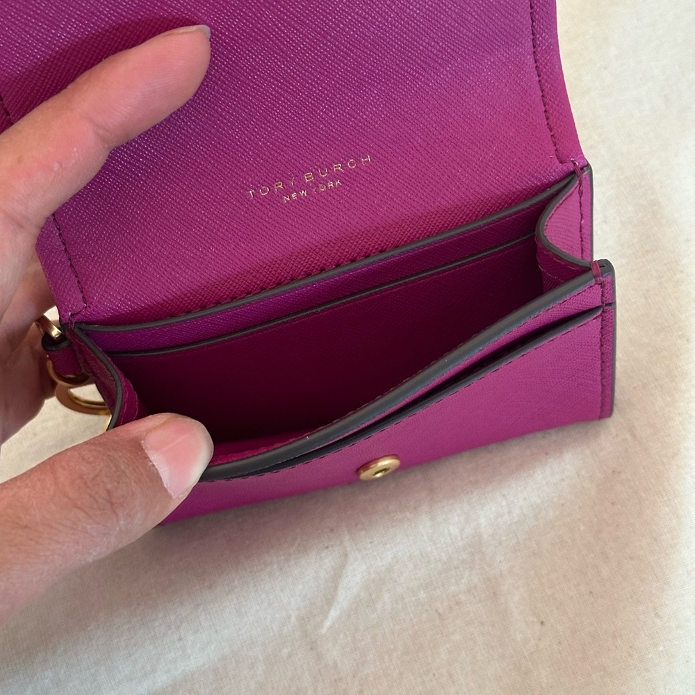 New Tory Burch Emerson chain wallet hot pink - Picture 5 of 5